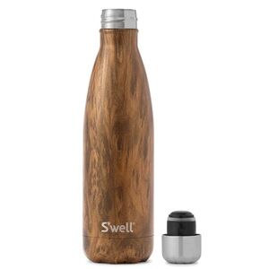 S'well 9 Ounce Teakwood Pattern Original Water Bottle, Stainless Steel